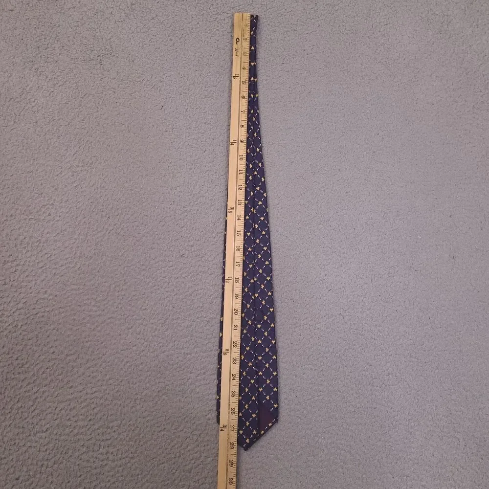 Vintage Chaps Ralph Lauren‎ Men's Tie Silk Blue Necktie Office Work USA Made